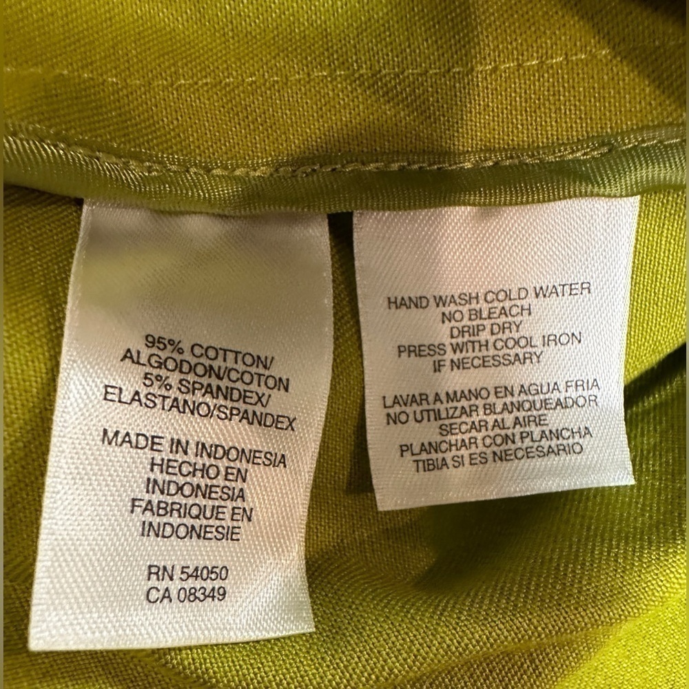 Vintage Jones New York Signature Stretch Jacket Chartreuse Green Women’s Size S - Picture 11 of 11